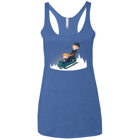 T-Shirts Vintage Royal / X-Small A Snowy Ride Women's Triblend Racerback Tank