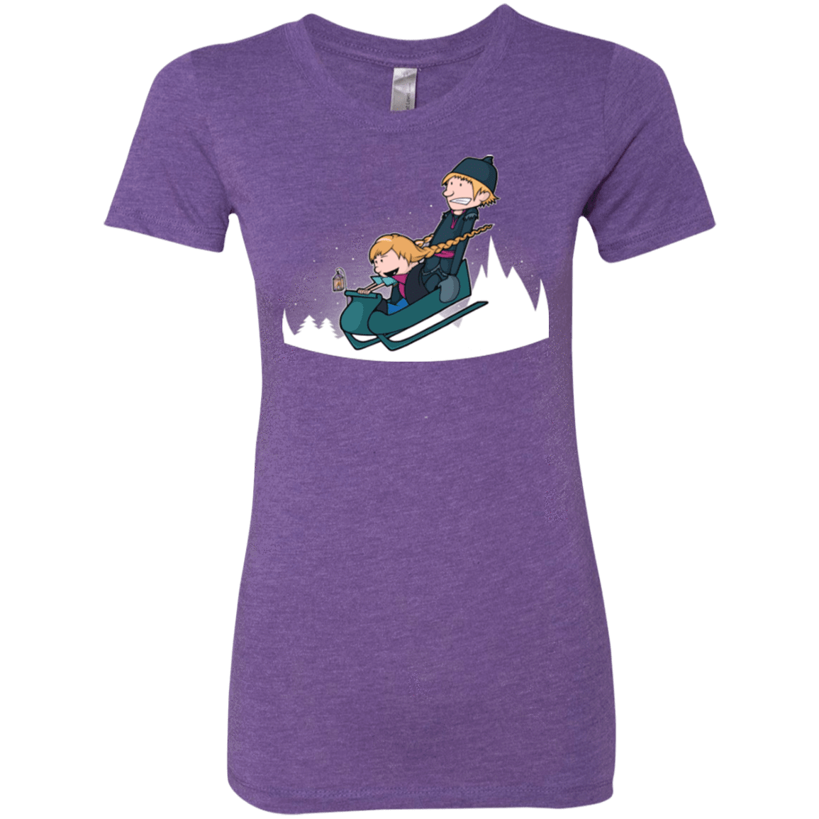T-Shirts Purple Rush / Small A Snowy Ride Women's Triblend T-Shirt