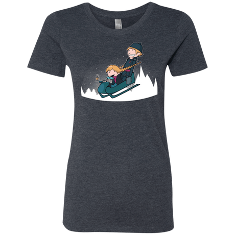 T-Shirts Vintage Navy / Small A Snowy Ride Women's Triblend T-Shirt