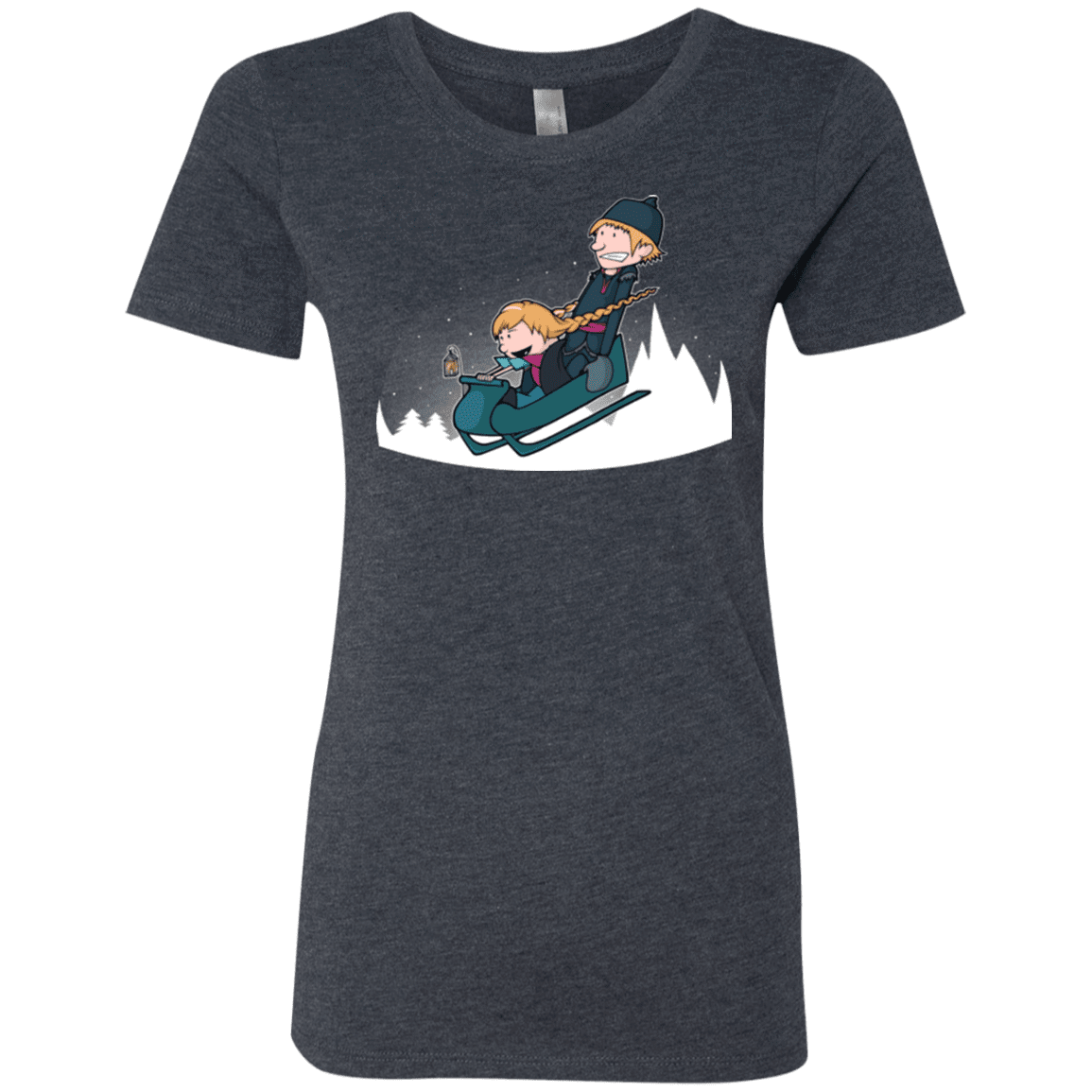 T-Shirts Vintage Navy / Small A Snowy Ride Women's Triblend T-Shirt