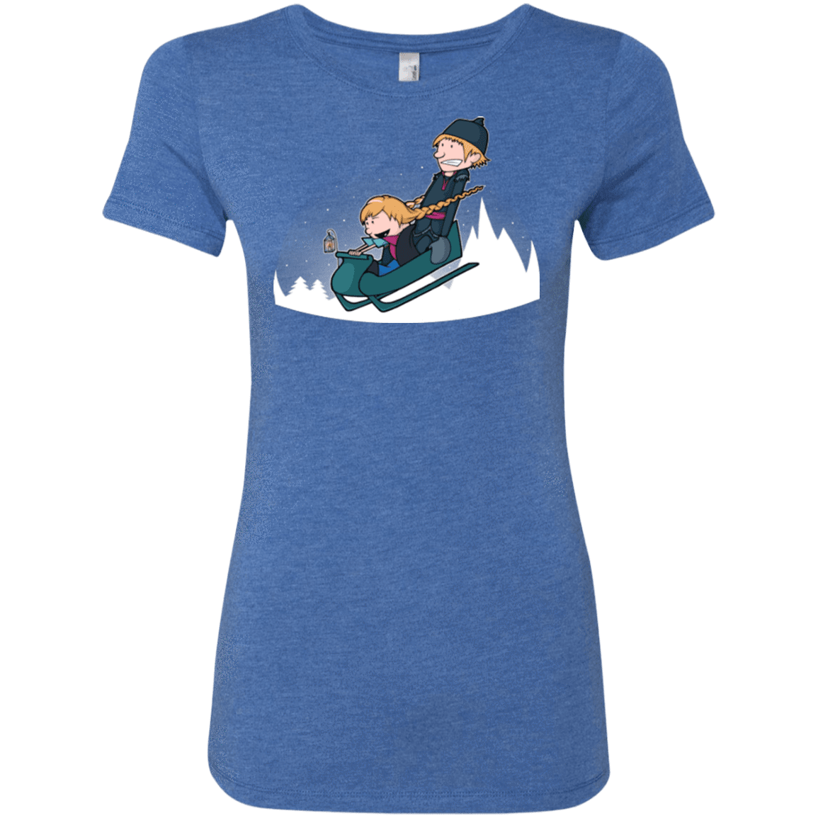 T-Shirts Vintage Royal / Small A Snowy Ride Women's Triblend T-Shirt