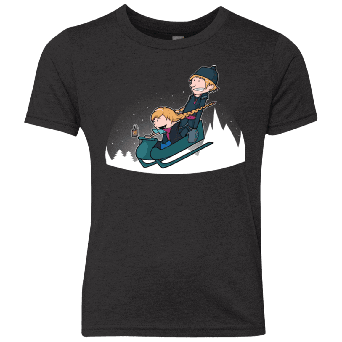 T-Shirts Vintage Black / YXS A Snowy Ride Youth Triblend T-Shirt