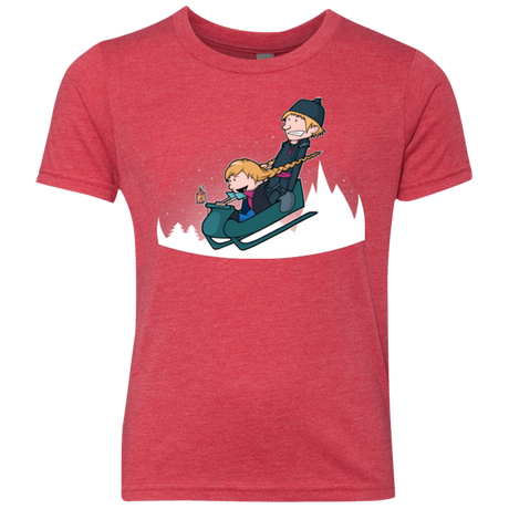 T-Shirts Vintage Red / YXS A Snowy Ride Youth Triblend T-Shirt