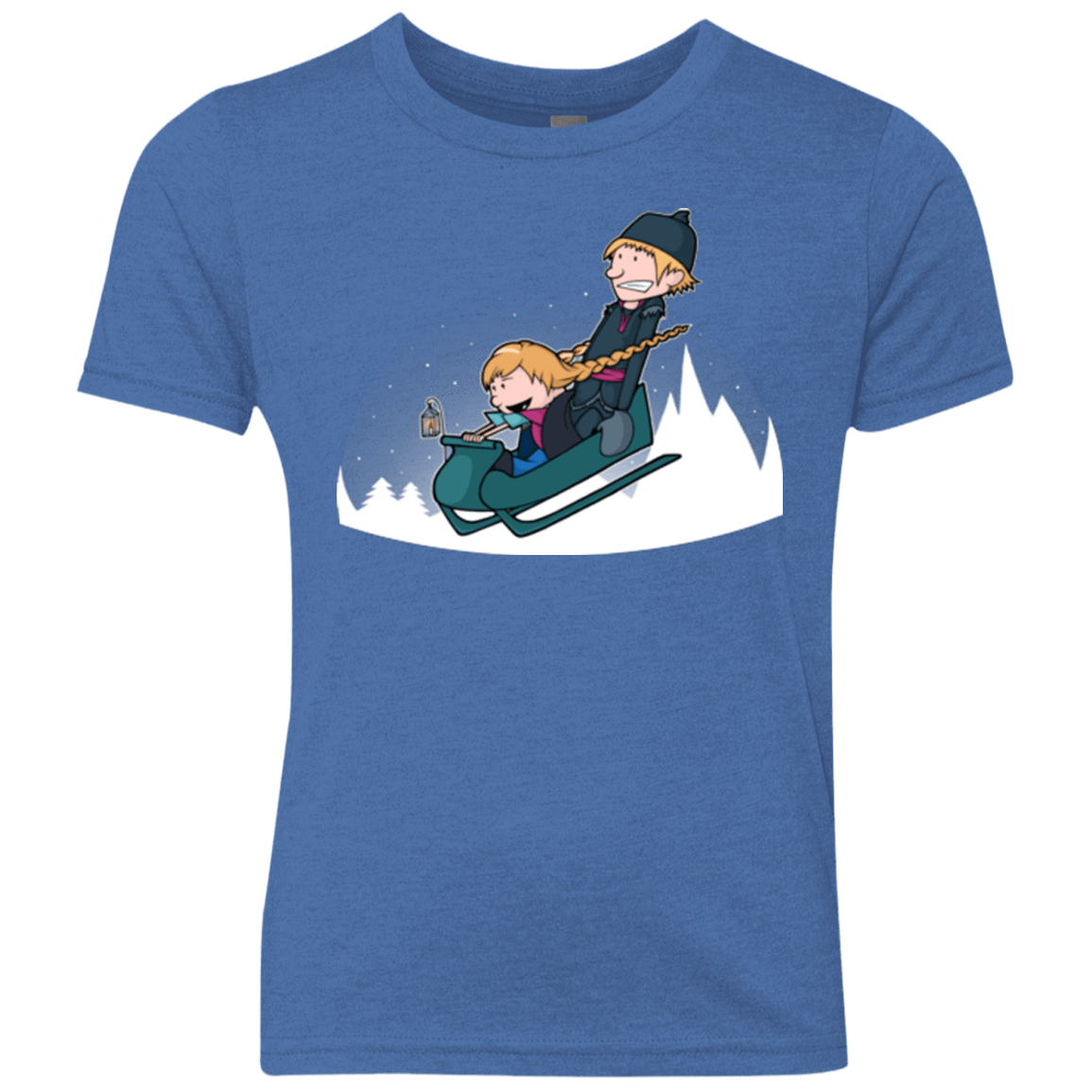 T-Shirts Vintage Royal / YXS A Snowy Ride Youth Triblend T-Shirt