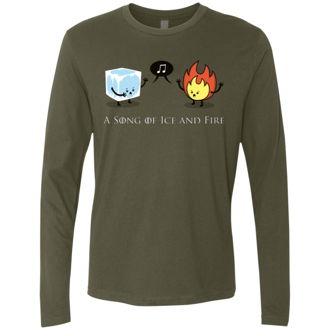 T-Shirts Military Green / Small A Song of Ice and Fire Men's Premium Long Sleeve