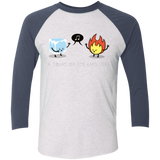 T-Shirts Heather White/Indigo / X-Small A Song of Ice and Fire Men's Triblend 3/4 Sleeve