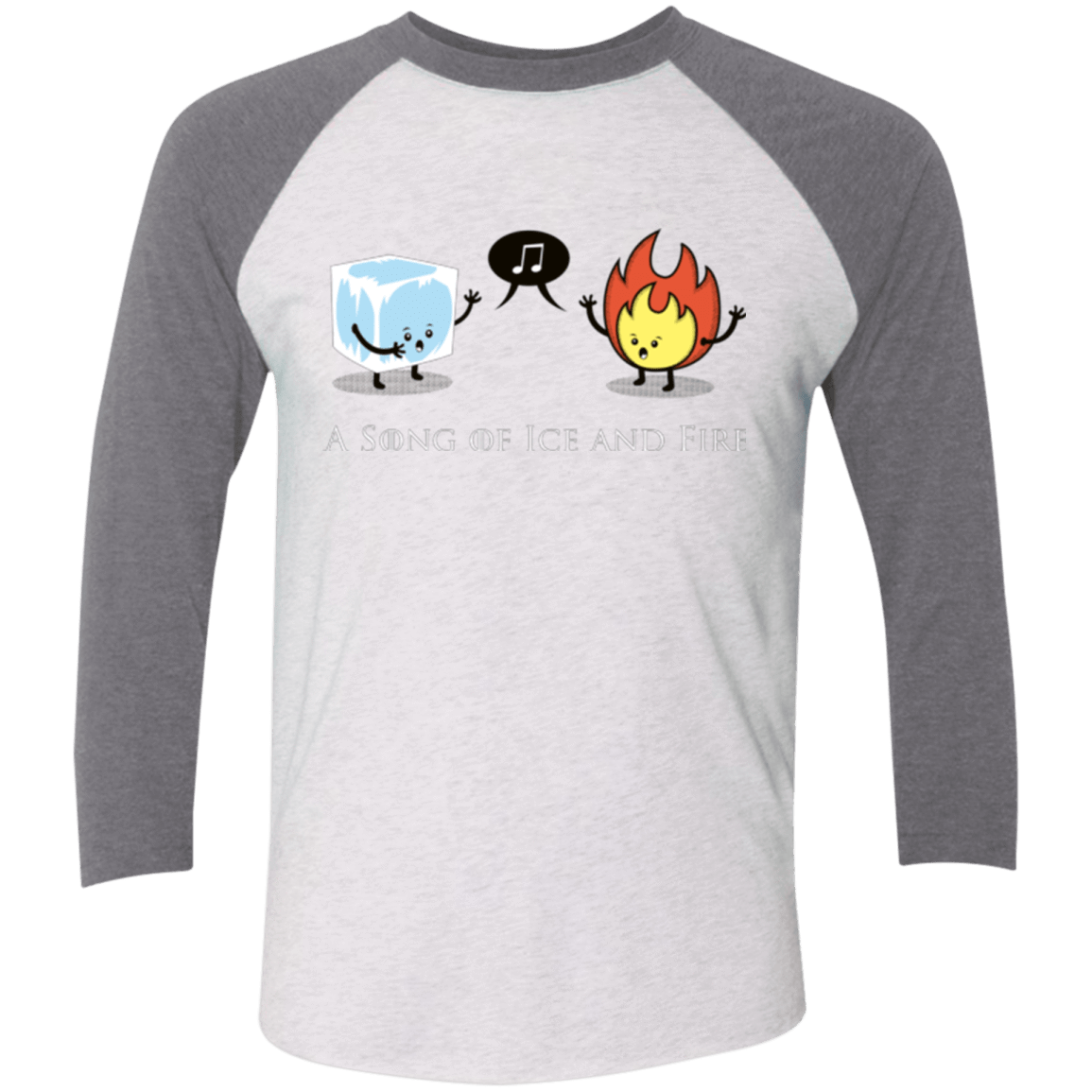 T-Shirts Heather White/Premium Heather / X-Small A Song of Ice and Fire Men's Triblend 3/4 Sleeve