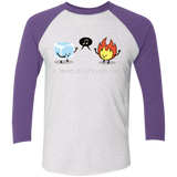 T-Shirts Heather White/Purple Rush / X-Small A Song of Ice and Fire Men's Triblend 3/4 Sleeve