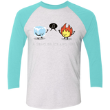 T-Shirts Heather White/Tahiti Blue / X-Small A Song of Ice and Fire Men's Triblend 3/4 Sleeve
