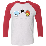 T-Shirts Heather White/Vintage Red / X-Small A Song of Ice and Fire Men's Triblend 3/4 Sleeve