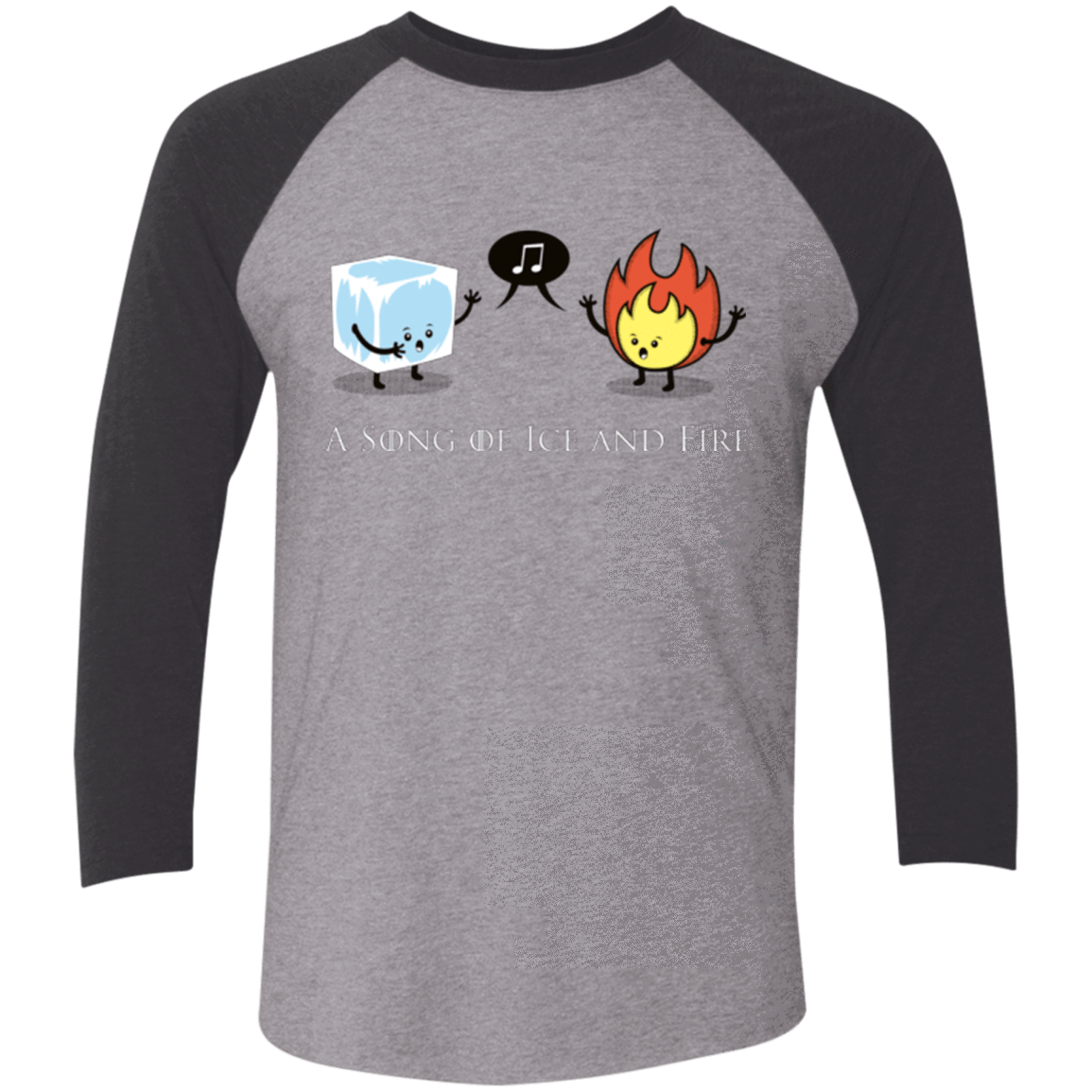 T-Shirts Premium Heather/ Vintage Black / X-Small A Song of Ice and Fire Men's Triblend 3/4 Sleeve