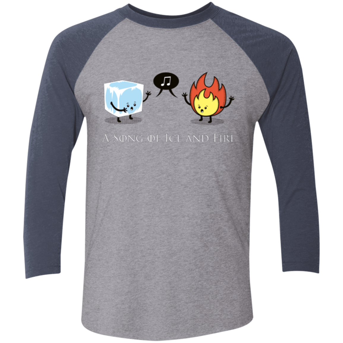 T-Shirts Premium Heather/ Vintage Navy / X-Small A Song of Ice and Fire Men's Triblend 3/4 Sleeve