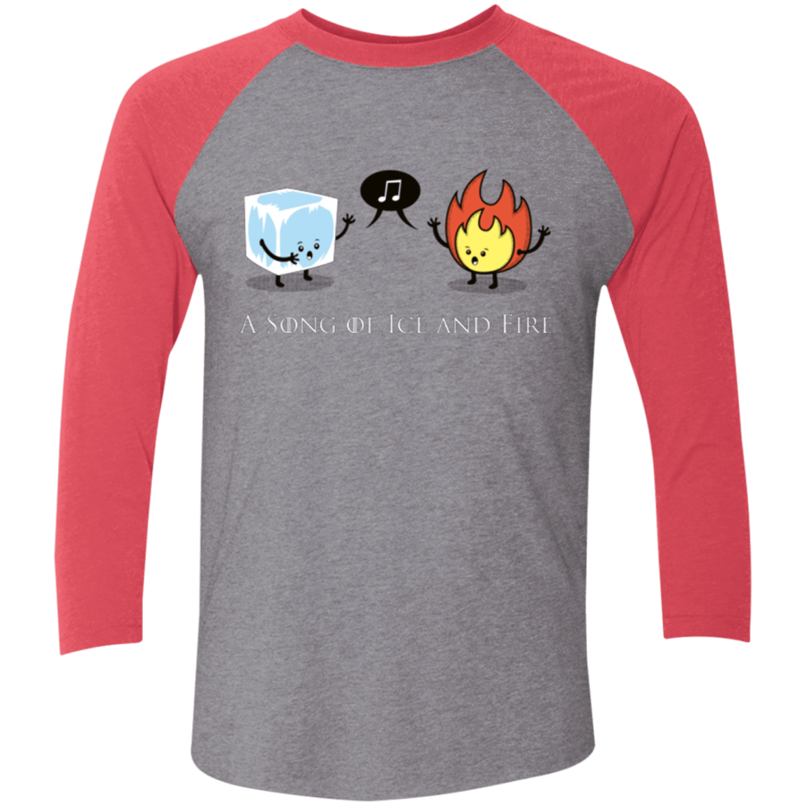 T-Shirts Premium Heather/ Vintage Red / X-Small A Song of Ice and Fire Men's Triblend 3/4 Sleeve
