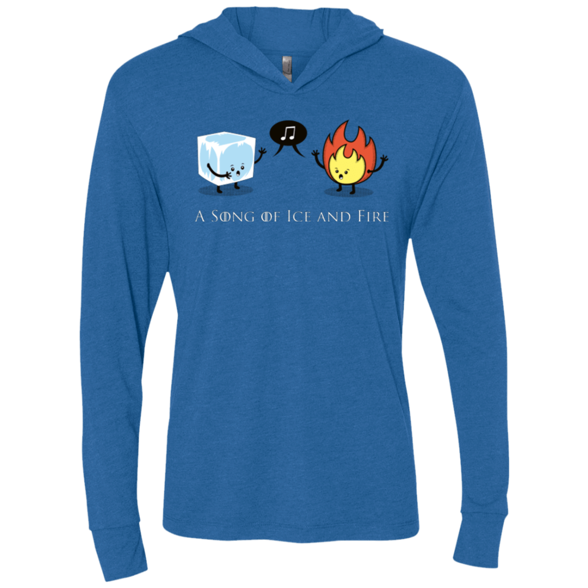 T-Shirts Vintage Royal / X-Small A Song of Ice and Fire Triblend Long Sleeve Hoodie Tee
