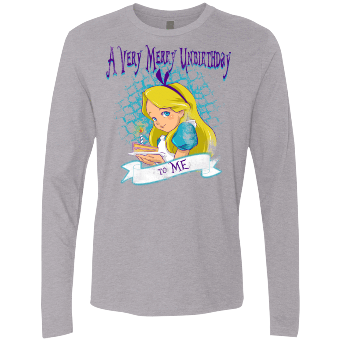 T-Shirts Heather Grey / Small A Very Merry Un-Birthday Men's Premium Long Sleeve