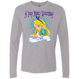 T-Shirts Heather Grey / Small A Very Merry Un-Birthday Men's Premium Long Sleeve