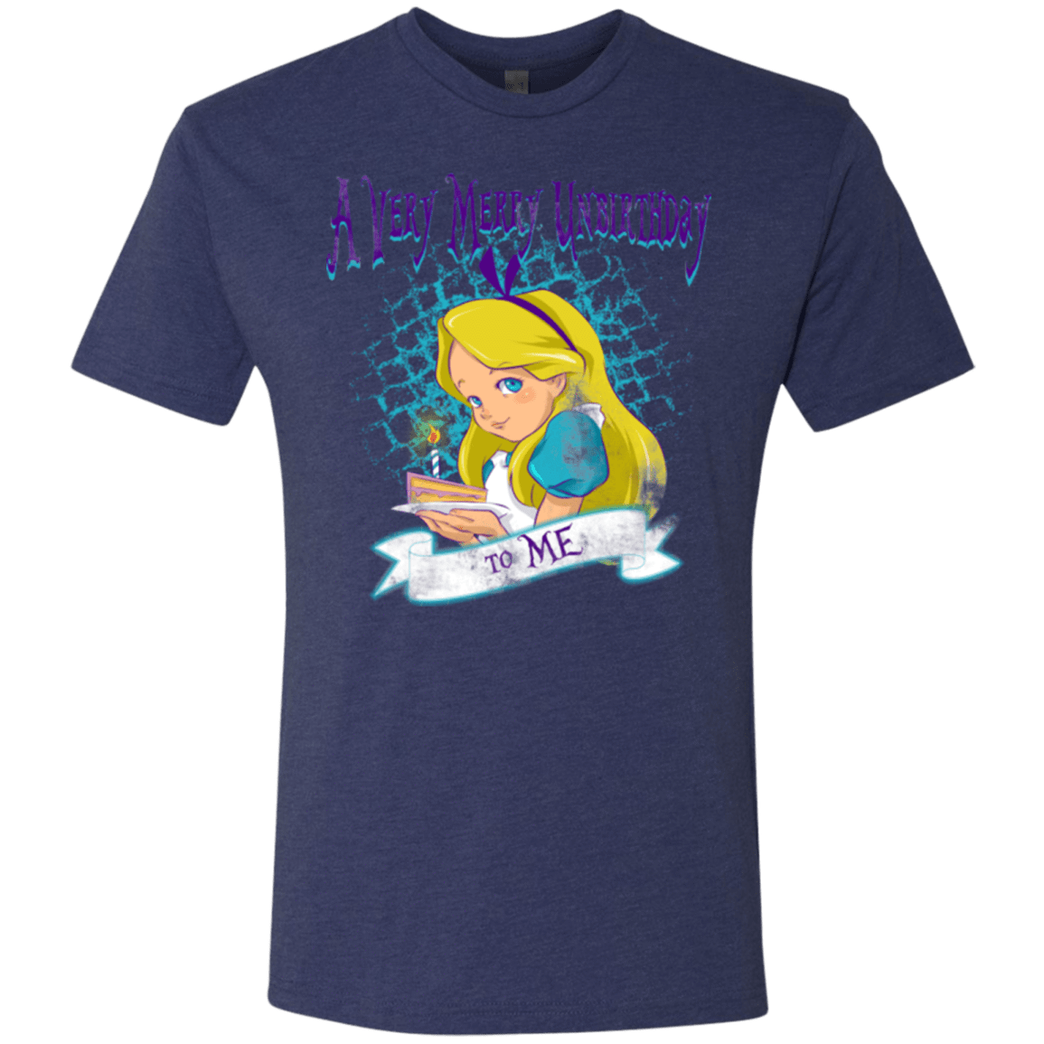 T-Shirts Vintage Navy / Small A Very Merry Un-Birthday Men's Triblend T-Shirt