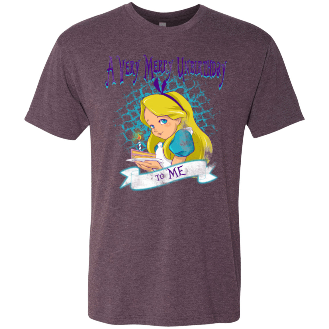 T-Shirts Vintage Purple / Small A Very Merry Un-Birthday Men's Triblend T-Shirt
