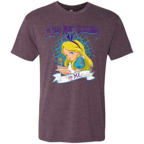 T-Shirts Vintage Purple / Small A Very Merry Un-Birthday Men's Triblend T-Shirt