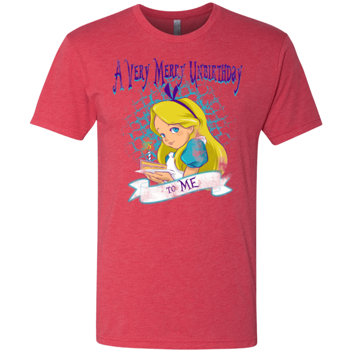 T-Shirts Vintage Red / Small A Very Merry Un-Birthday Men's Triblend T-Shirt