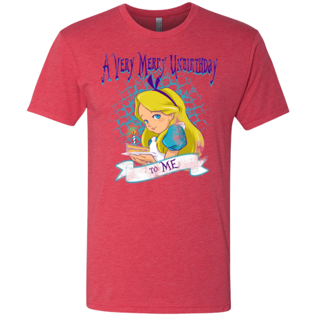 T-Shirts Vintage Red / Small A Very Merry Un-Birthday Men's Triblend T-Shirt