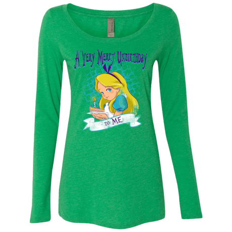 T-Shirts Envy / Small A Very Merry Un-Birthday Women's Triblend Long Sleeve Shirt