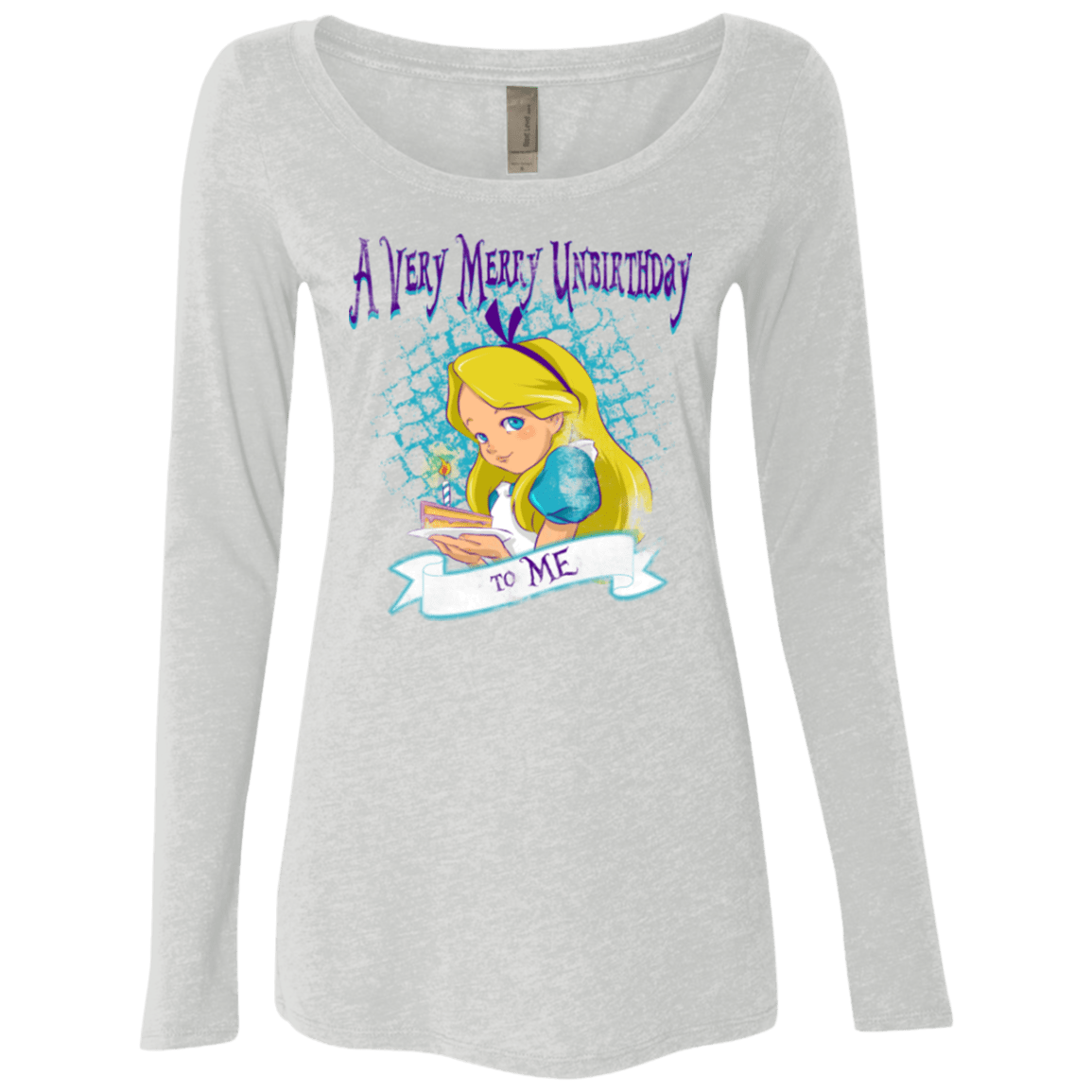 T-Shirts Heather White / Small A Very Merry Un-Birthday Women's Triblend Long Sleeve Shirt