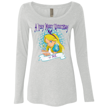 T-Shirts Heather White / Small A Very Merry Un-Birthday Women's Triblend Long Sleeve Shirt