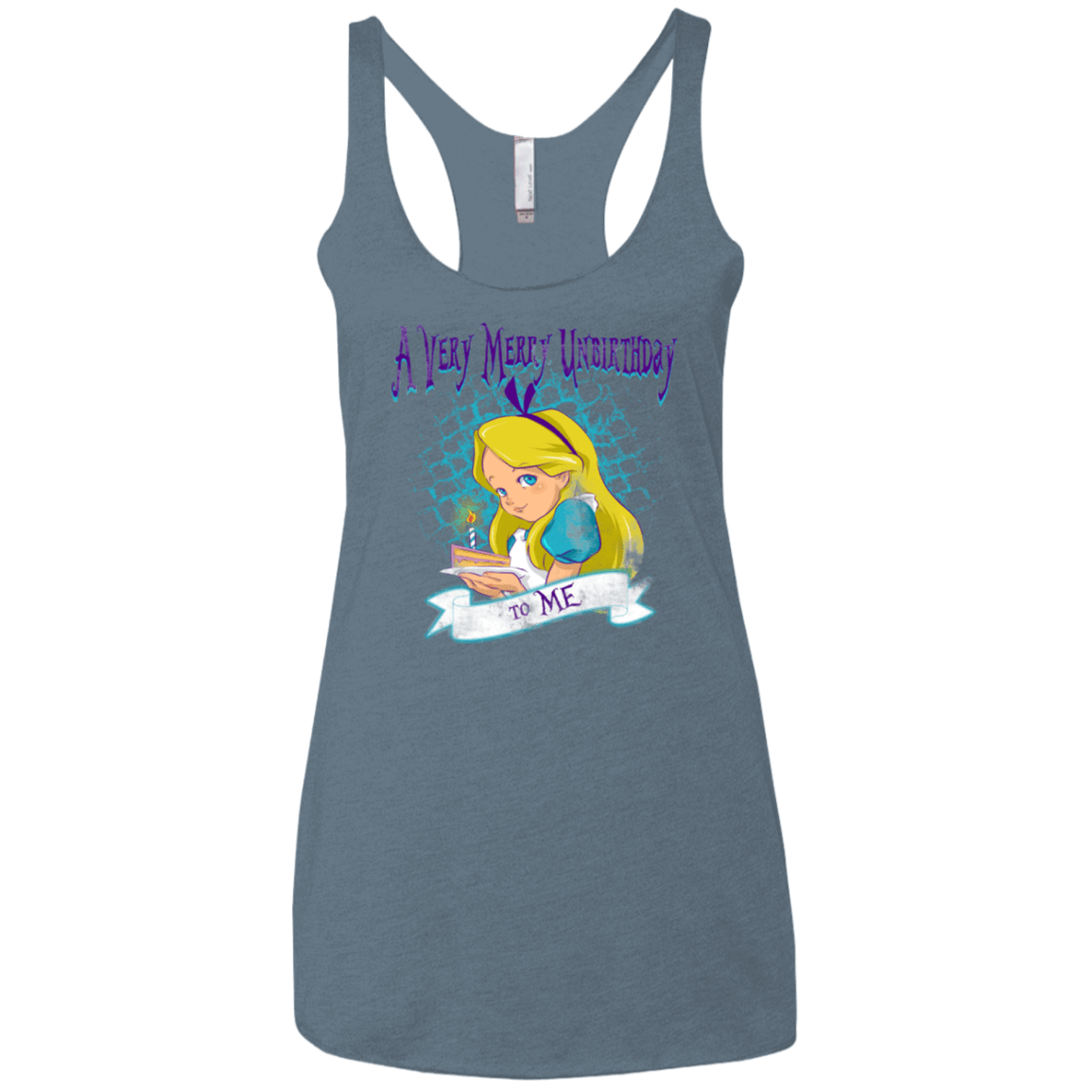 T-Shirts Indigo / X-Small A Very Merry Un-Birthday Women's Triblend Racerback Tank