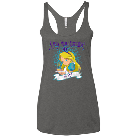 T-Shirts Premium Heather / X-Small A Very Merry Un-Birthday Women's Triblend Racerback Tank