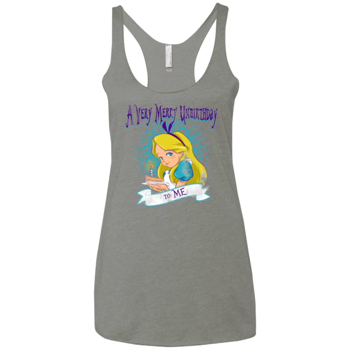 T-Shirts Venetian Grey / X-Small A Very Merry Un-Birthday Women's Triblend Racerback Tank