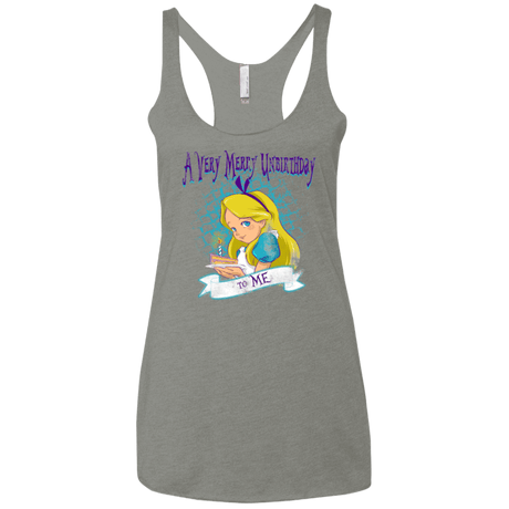 T-Shirts Venetian Grey / X-Small A Very Merry Un-Birthday Women's Triblend Racerback Tank