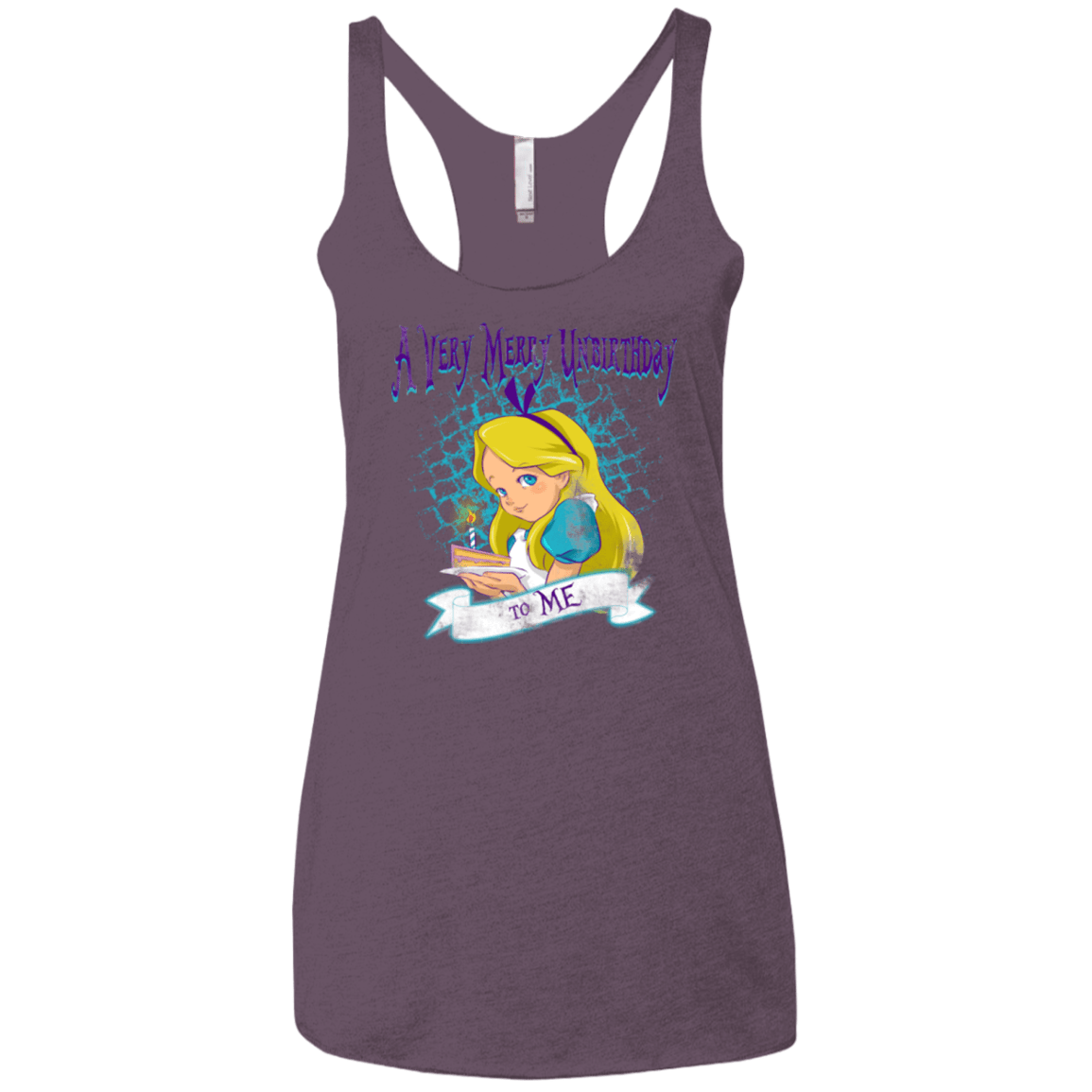 T-Shirts Vintage Purple / X-Small A Very Merry Un-Birthday Women's Triblend Racerback Tank