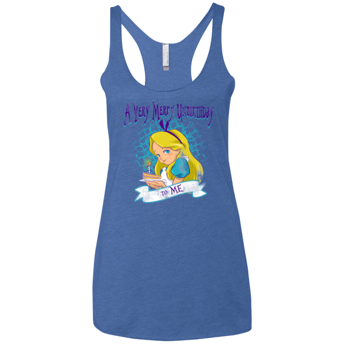 T-Shirts Vintage Royal / X-Small A Very Merry Un-Birthday Women's Triblend Racerback Tank