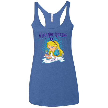 T-Shirts Vintage Royal / X-Small A Very Merry Un-Birthday Women's Triblend Racerback Tank