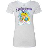 T-Shirts Heather White / Small A Very Merry Un-Birthday Women's Triblend T-Shirt