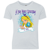 T-Shirts Heather White / YXS A Very Merry Un-Birthday Youth Triblend T-Shirt