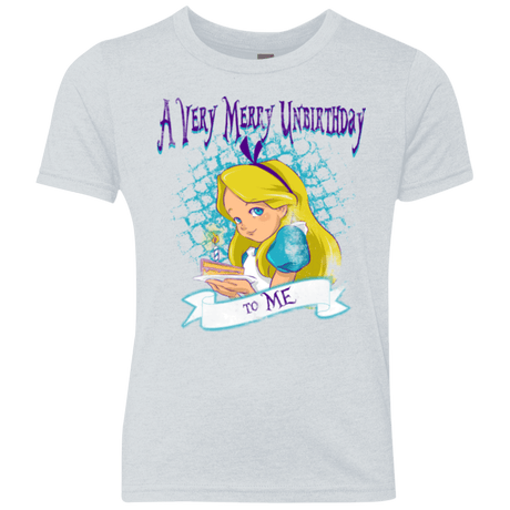 T-Shirts Heather White / YXS A Very Merry Un-Birthday Youth Triblend T-Shirt