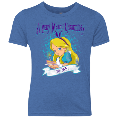 T-Shirts Vintage Royal / YXS A Very Merry Un-Birthday Youth Triblend T-Shirt