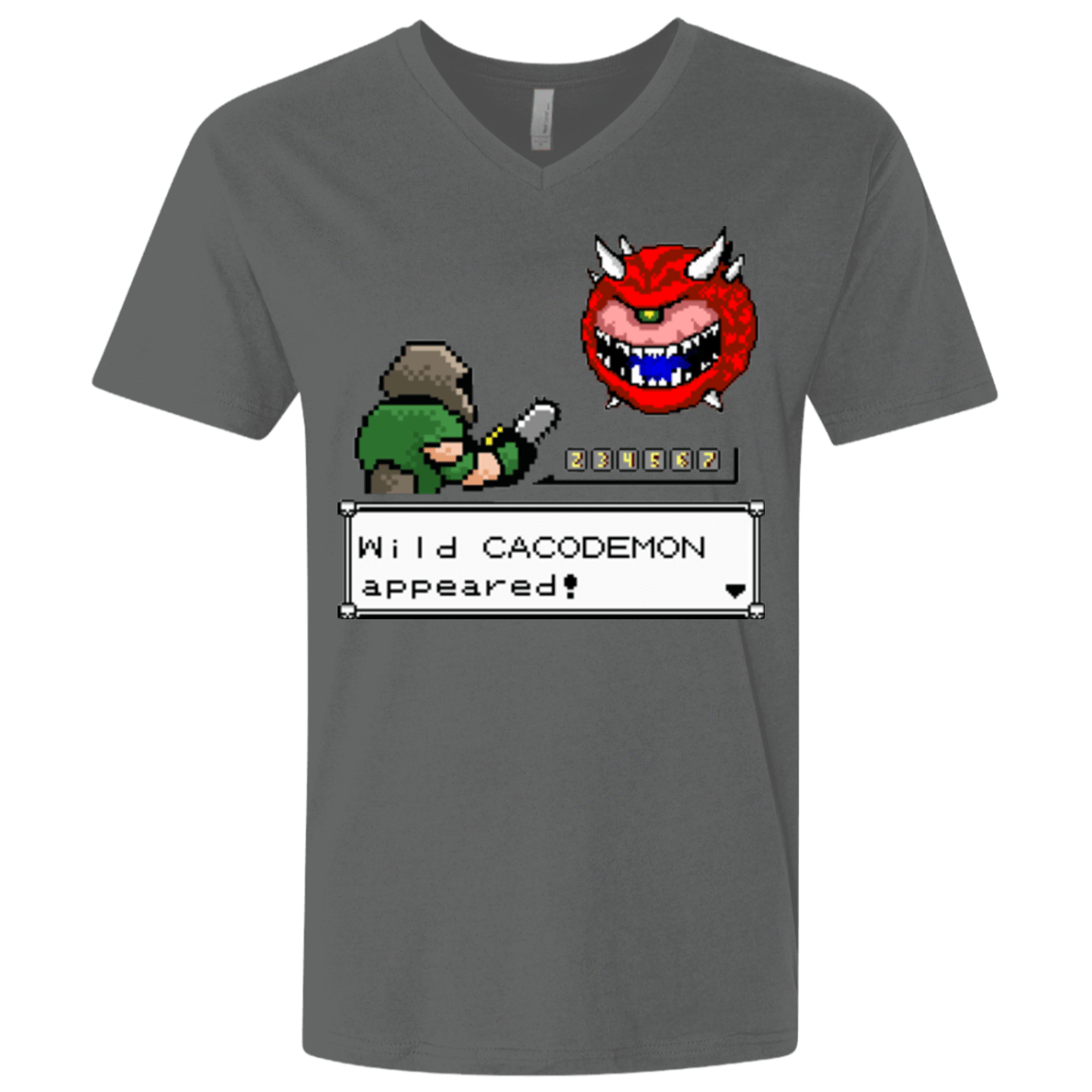 T-Shirts Heavy Metal / X-Small A Wild Cacodemon Men's Premium V-Neck