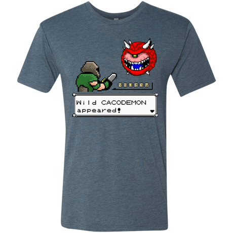 T-Shirts Indigo / Small A Wild Cacodemon Men's Triblend T-Shirt