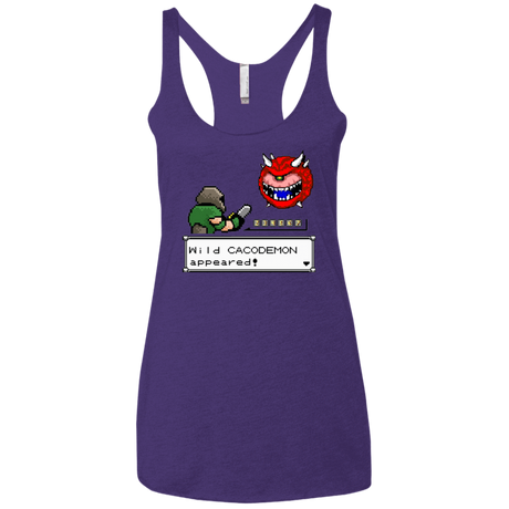 T-Shirts Purple / X-Small A Wild Cacodemon Women's Triblend Racerback Tank