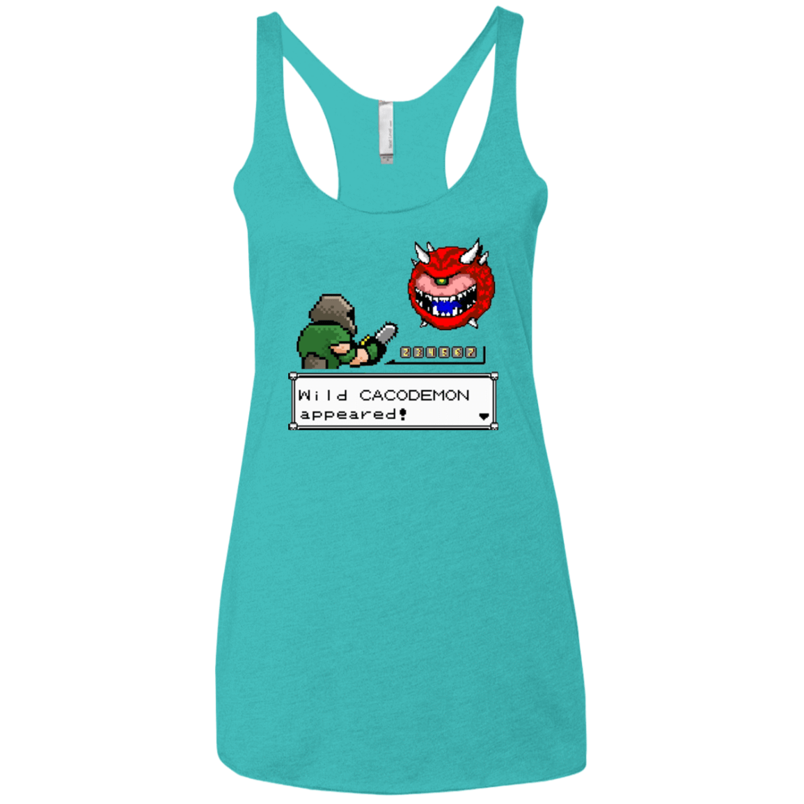 T-Shirts Tahiti Blue / X-Small A Wild Cacodemon Women's Triblend Racerback Tank