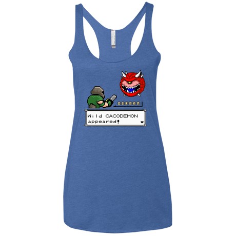 T-Shirts Vintage Royal / X-Small A Wild Cacodemon Women's Triblend Racerback Tank