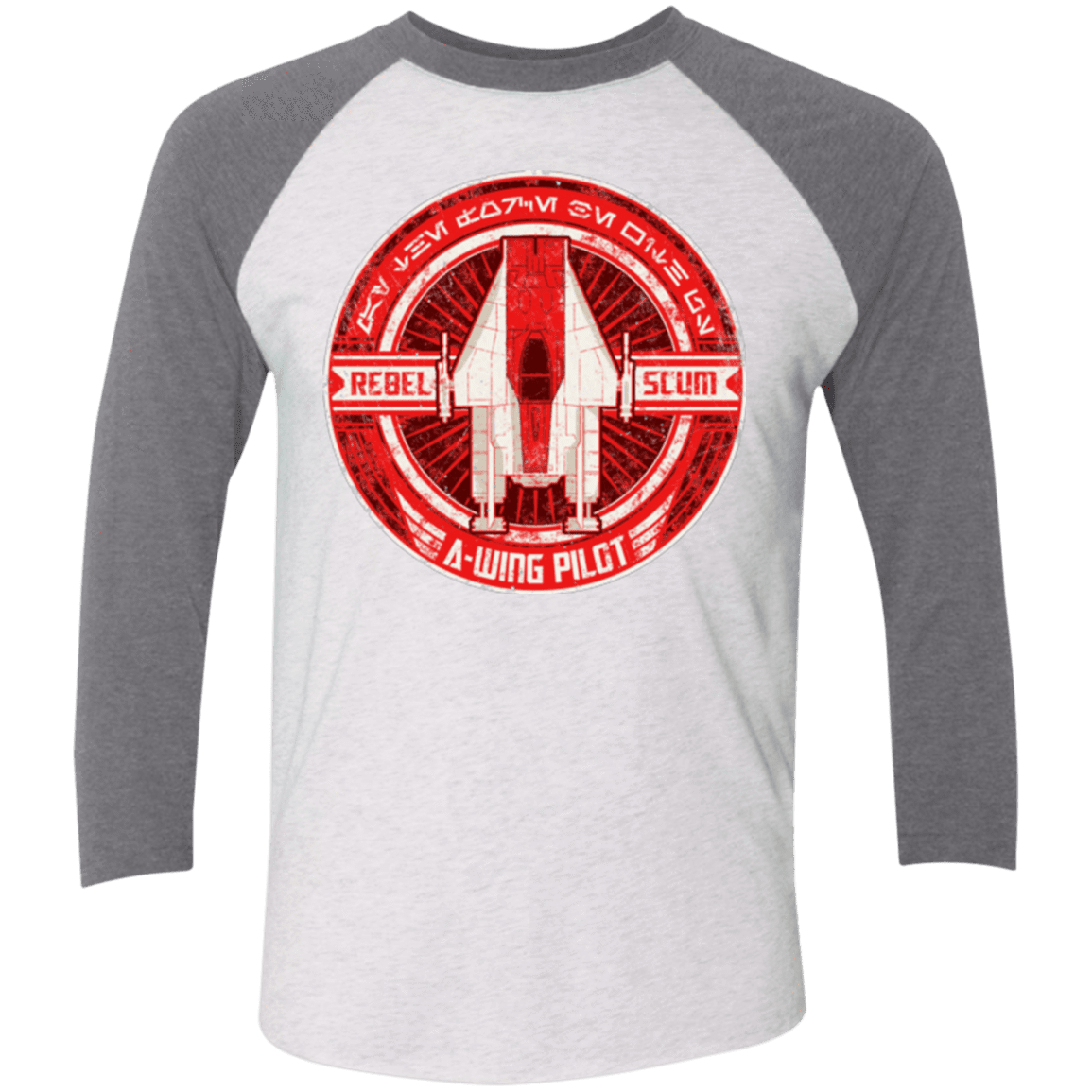 T-Shirts Heather White/Premium Heather / X-Small A-Wing Men's Triblend 3/4 Sleeve