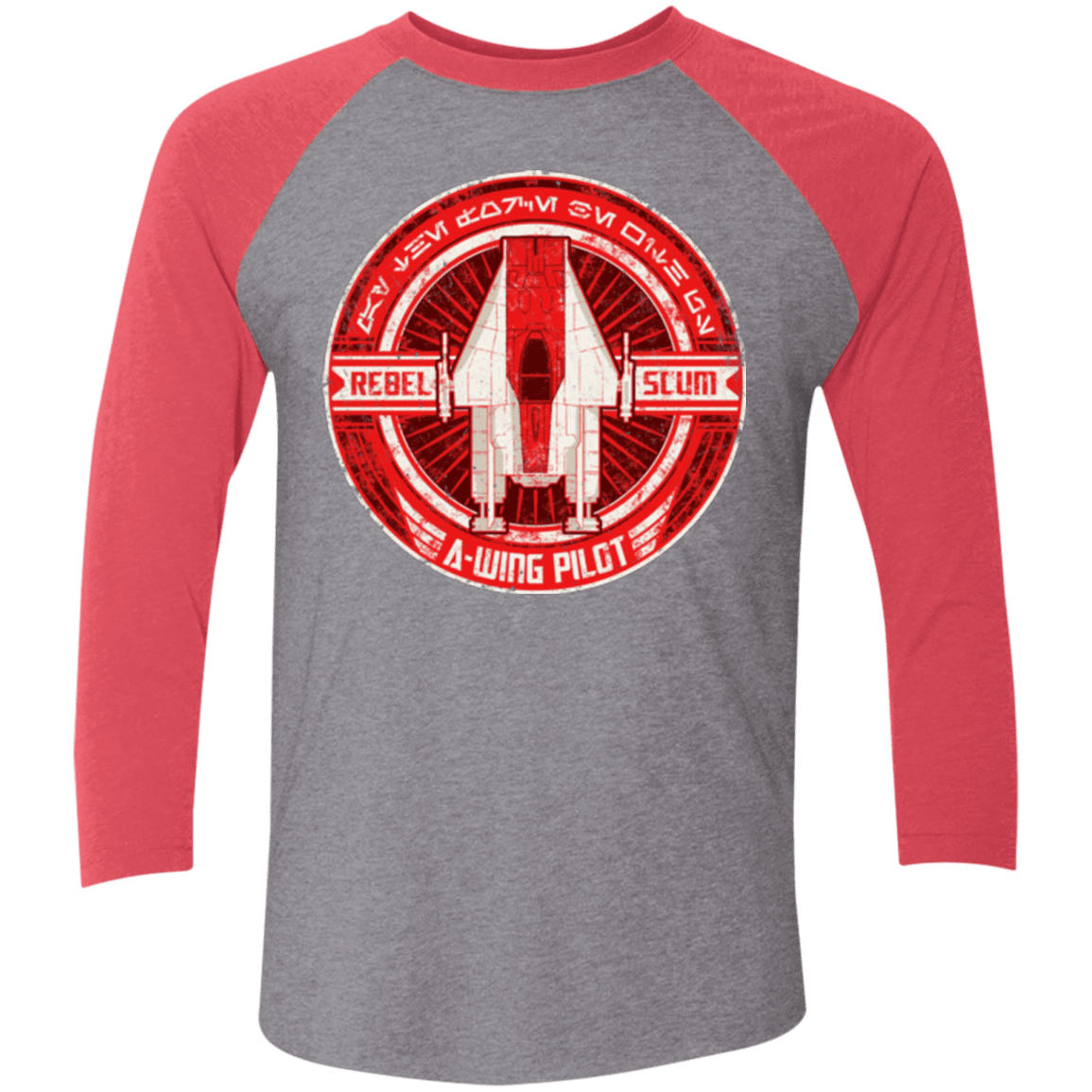 T-Shirts Premium Heather/Vintage Red / X-Small A-Wing Men's Triblend 3/4 Sleeve