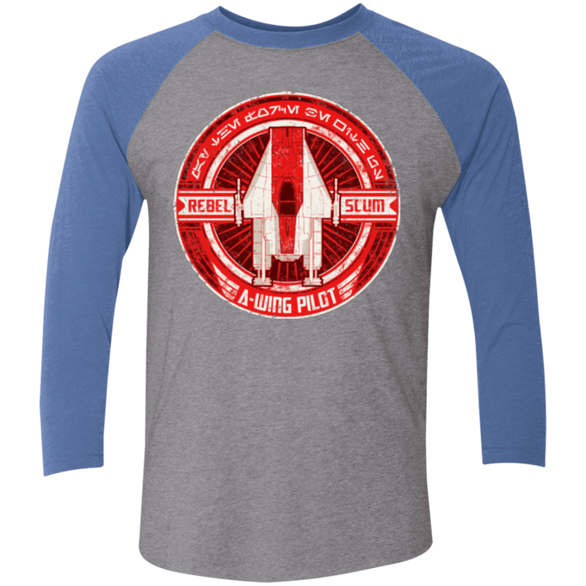 T-Shirts Premium Heather/Vintage Royal / X-Small A-Wing Men's Triblend 3/4 Sleeve