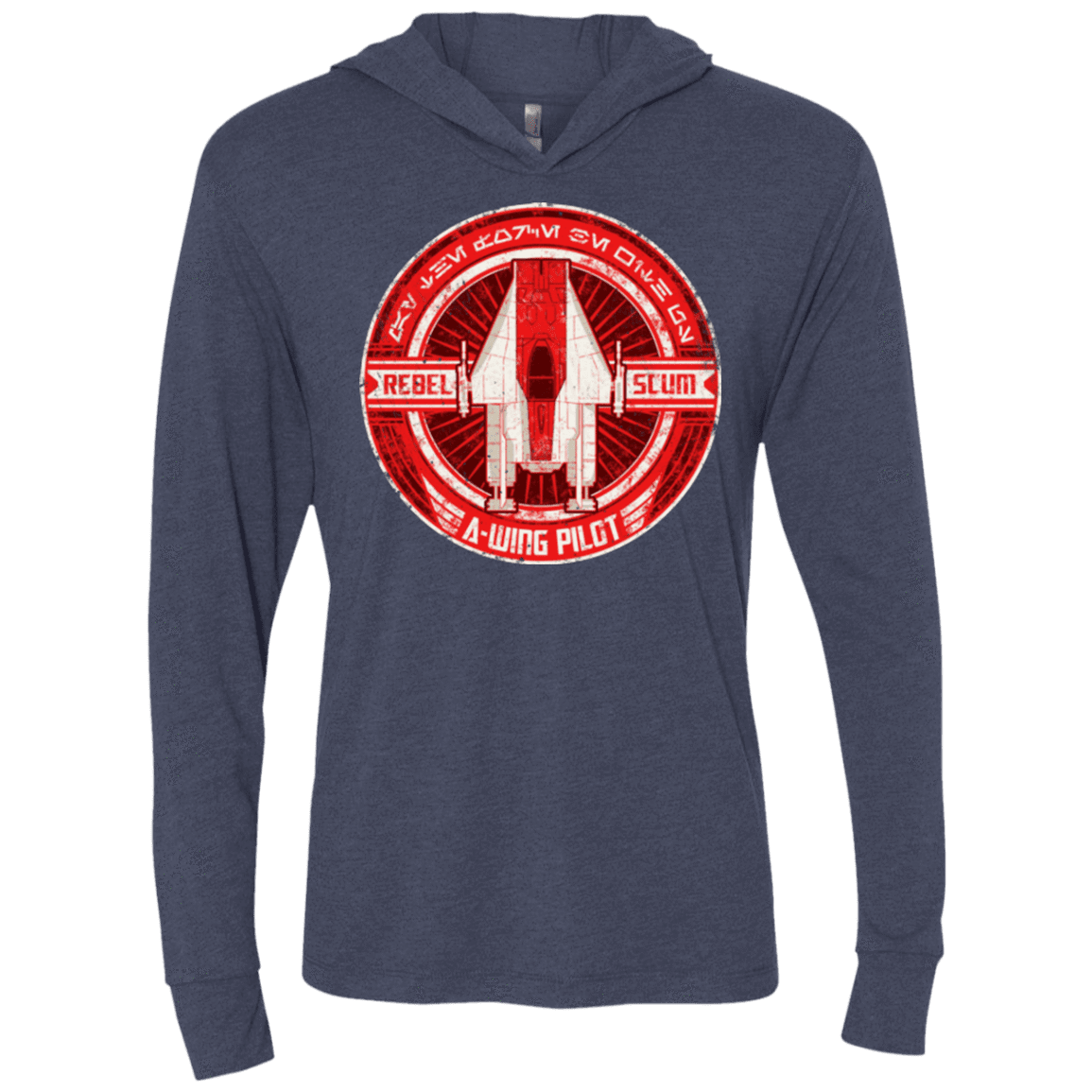 T-Shirts Vintage Navy / X-Small A-Wing Triblend Long Sleeve Hoodie Tee