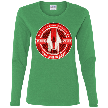 T-Shirts Irish Green / S A-Wing Women's Long Sleeve T-Shirt