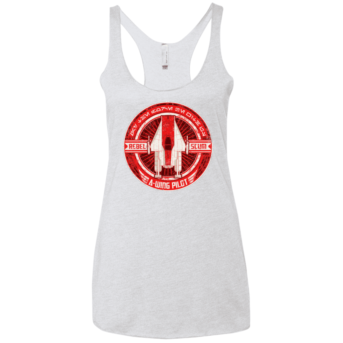 T-Shirts Heather White / X-Small A-Wing Women's Triblend Racerback Tank